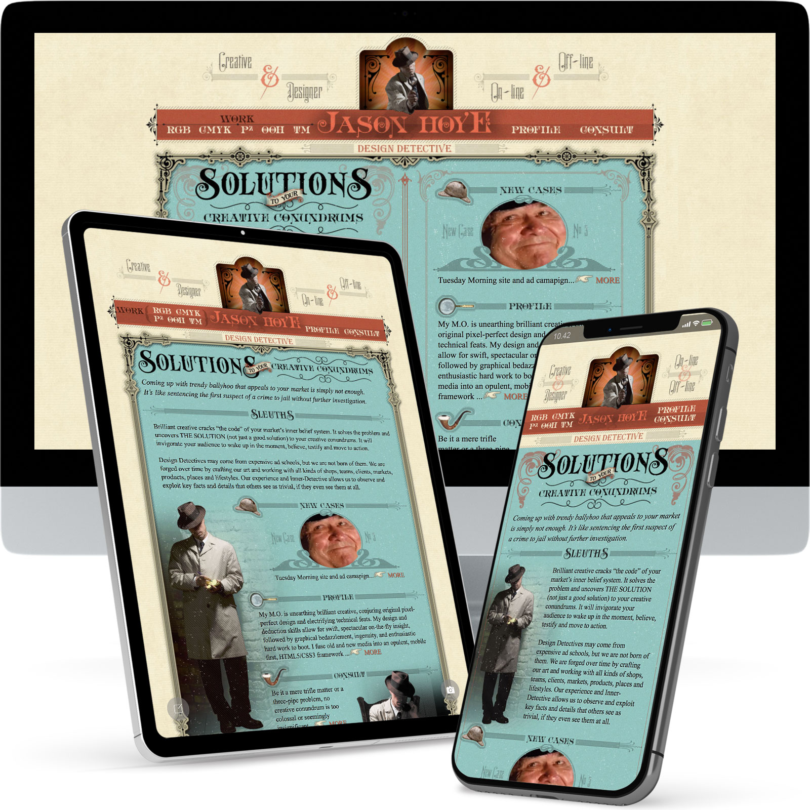 Jason Hoye Portfolio:Jason Hoye Design Detective website example1