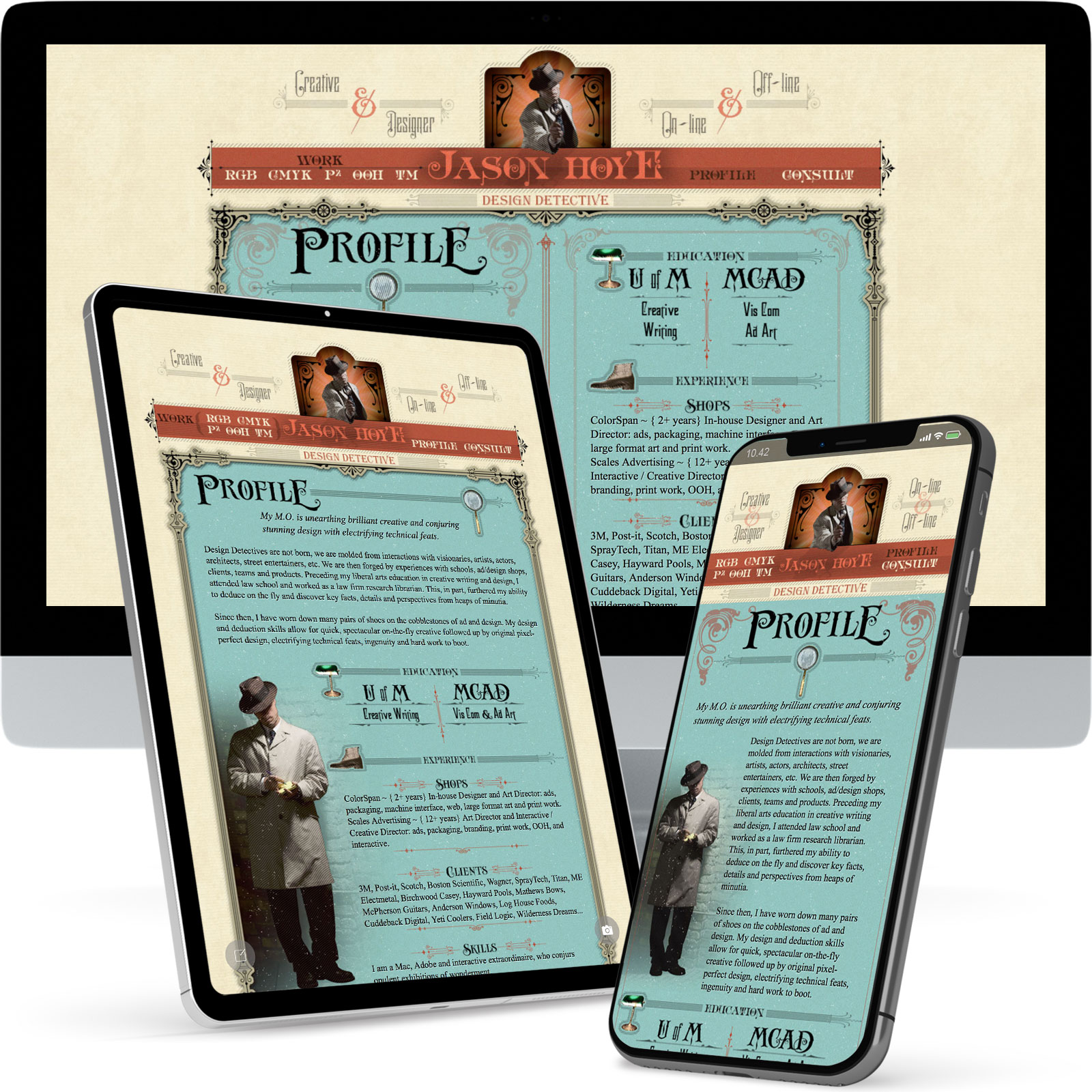 Jason Hoye Portfolio:Jason Hoye Design Detective website example2