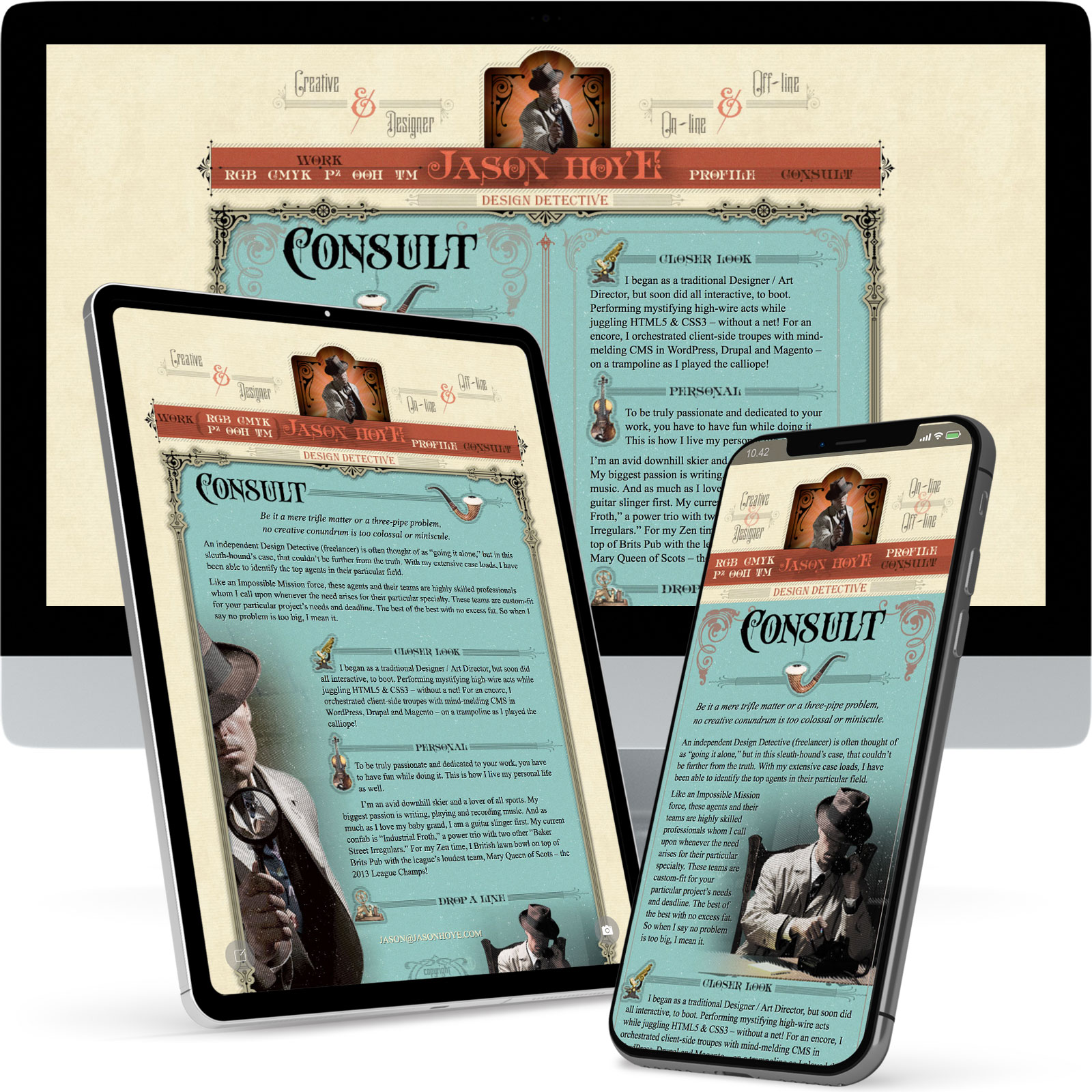 Jason Hoye Portfolio:Jason Hoye Design Detective website example3