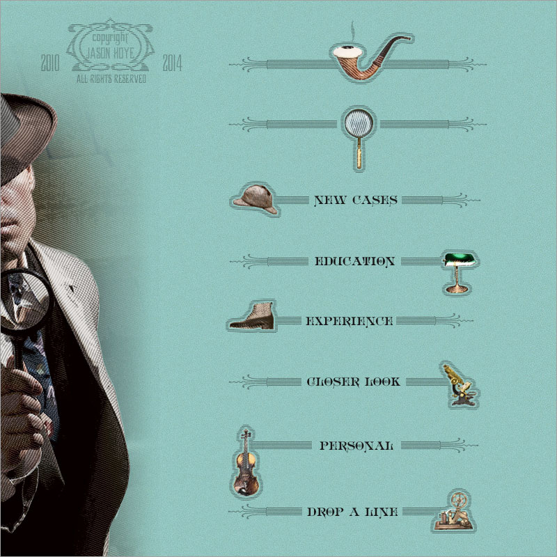Jason Hoye Portfolio:Jason Hoye Design Detective website example5